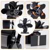 Stove Fan Heat Powered Fireplace Fan  Eco-fan Quiet 4 Blade Wood Burner Fireplace Fan Home Winter Warm Heat Distribution
