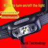 Ultra Bright Headlamp: Lightweight, High-Power LED, Long Battery Life, Rechargeable, Induction Switch, for Head-Mounted Fishing