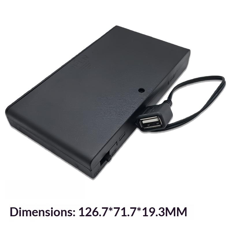 1Pcs Usb Mini Power Supply Battery Box With Cover And Switch 8 X Aa Usb Battery Box For 12V Led Strip Lights
