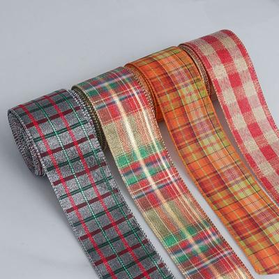 DIY Handmade Decorative Embellishments Romantic and Cozy Faux Hemp Ribbon Plaid Fish Line Trim Christmas Halloween Party Bow Background Decoration
