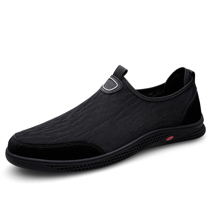 Men's shoes 2025 summer new fashionable soft slip-on shoes Light and comfortable casual shoes soft-soled mesh shoes