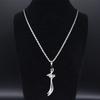 Arabic Sword Saudi Stainless Steel Islamic Muslim Zulfiqar Imam Ali Swords Necklaces for Men Islam Accessories Gift  Jewelry 656