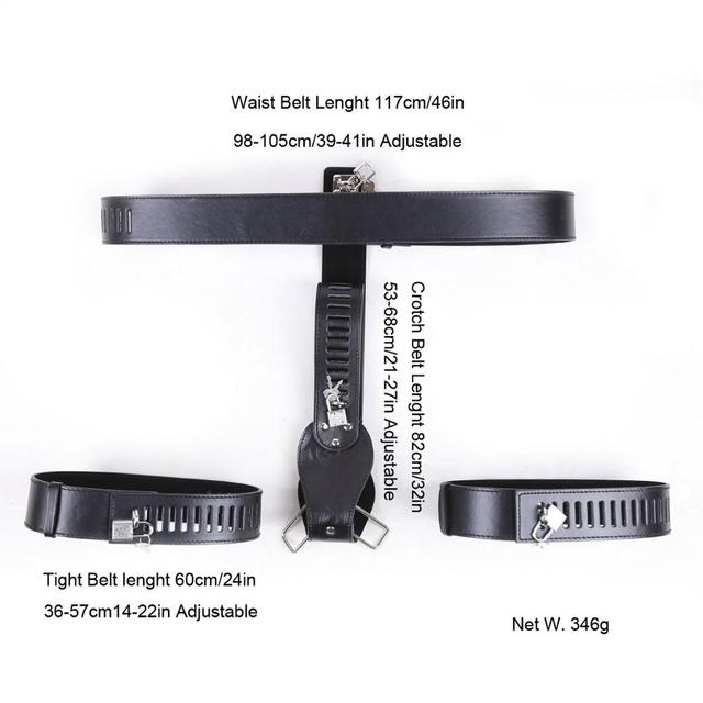 Frauen Abschließbare Keuschheit Höschen Gürtel PU Leder Tanga Hosen Schloss BDSM Zurückhaltung Oberschenkel Manschetten Sex Dessous Slips Weibliche Unterwäsche