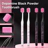 Dopamine Black Powder Toothbrush Soft Bristles High Value Korean Style Trendy Home Washing Wide Head Toothbrush