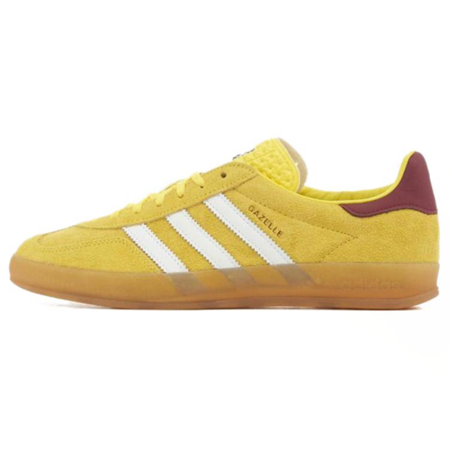 

Gazelle Wmns Adidas Originals Indoor Bright Yellow Burgundy Women s IE7003 35⅔