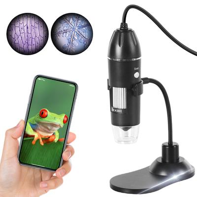 1000X 3-in-1 Portable Digital Microscope with LED Light USB Endoscope Camera for Coin Inspection Soldering and Education