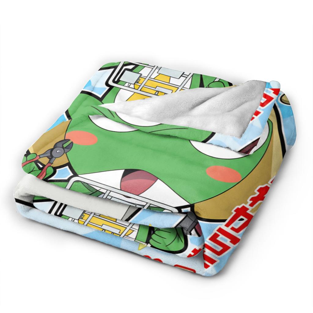 Classic Comedy Anime Keroros Frog Blanket  Travel Flannel Throw Blanket For Couch Chair Super Soft Design Quality Bedspread Gift
