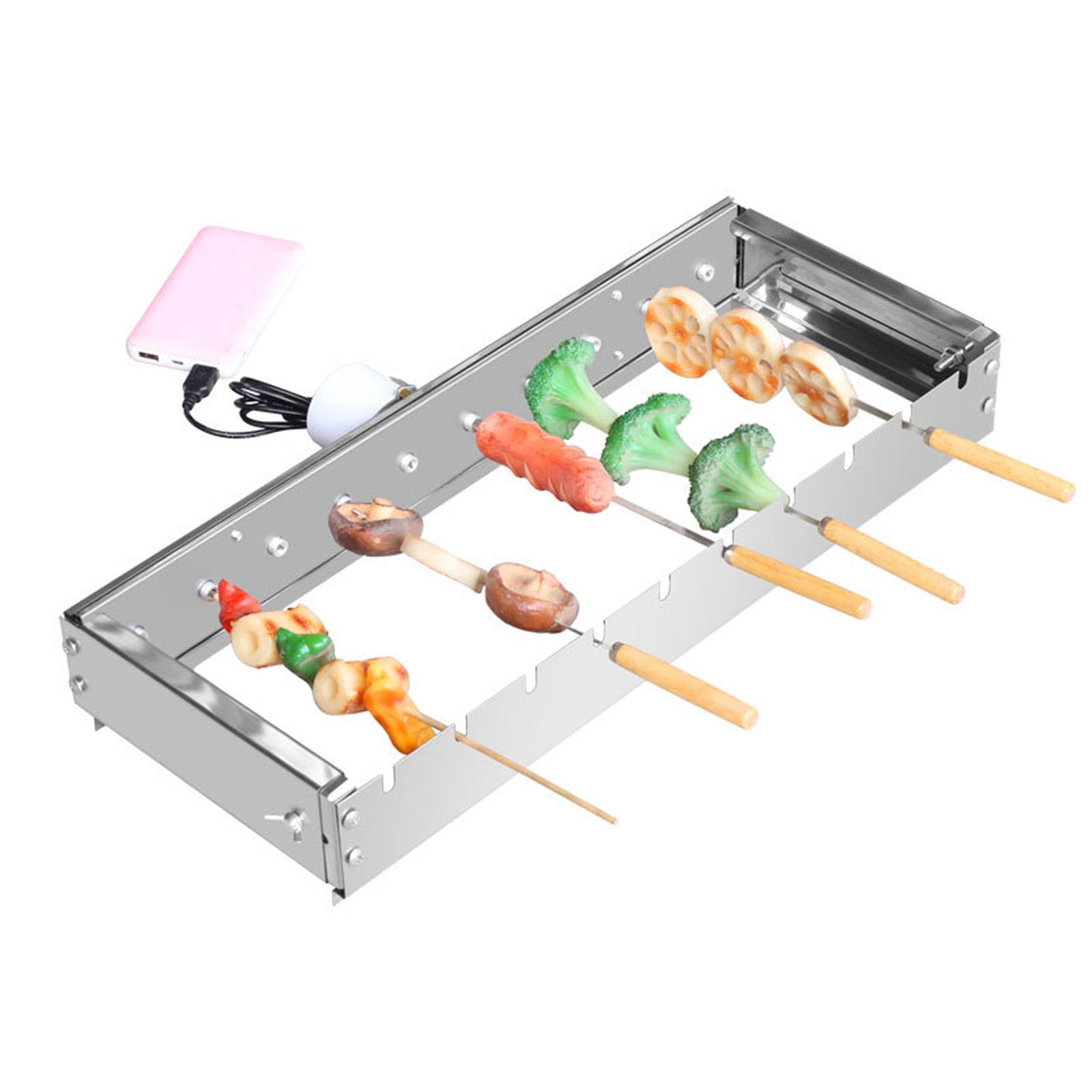 Cooking Grate Adjustable Width Stainless Steel Easy to Clean Automatic Rotating