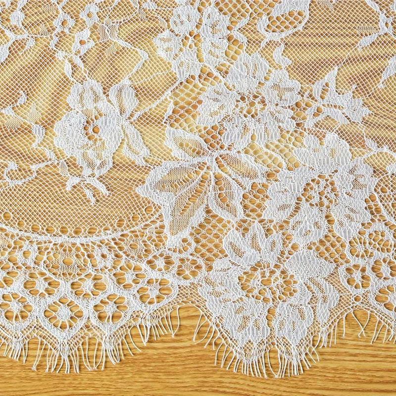 1Pc Elegant White Lace Table Flag Wedding Home Decor French Style Party