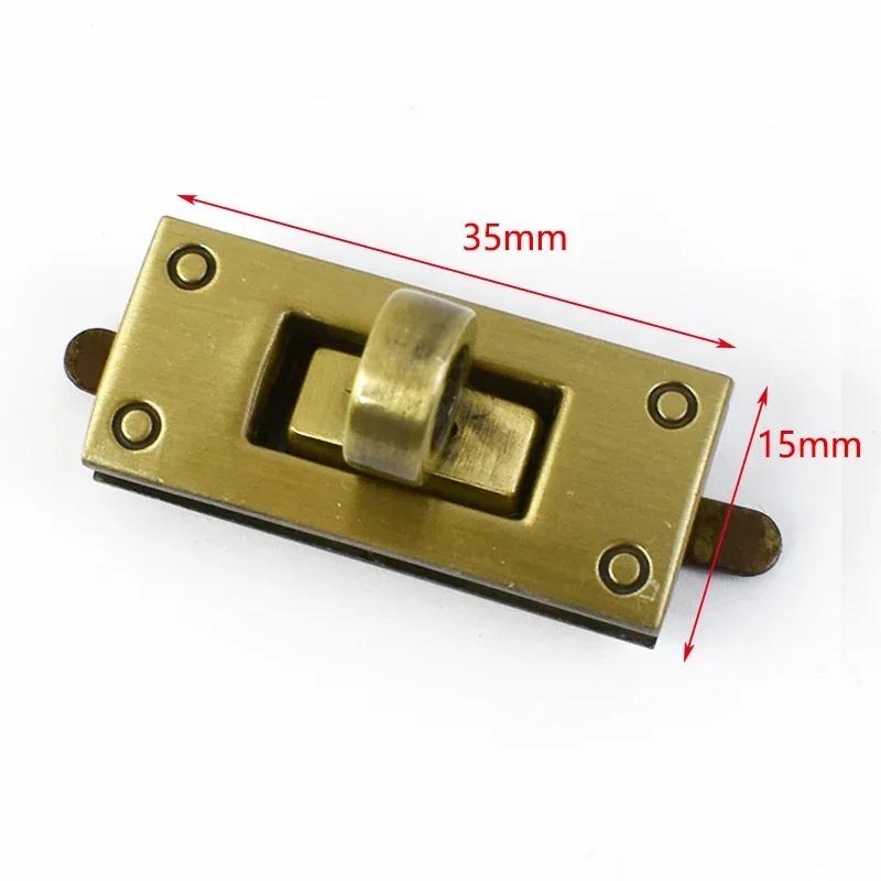 2/4Pcs Meetee Metal Lock Buckle Handbag Purse Brass Buckles Closure Spring Locks Rotating Clasp DIY Leather Crafts Accessories