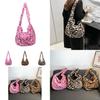 Trendy Large Capacity Plush Crossbody Bag For Women With Elegant Leopard Pattern