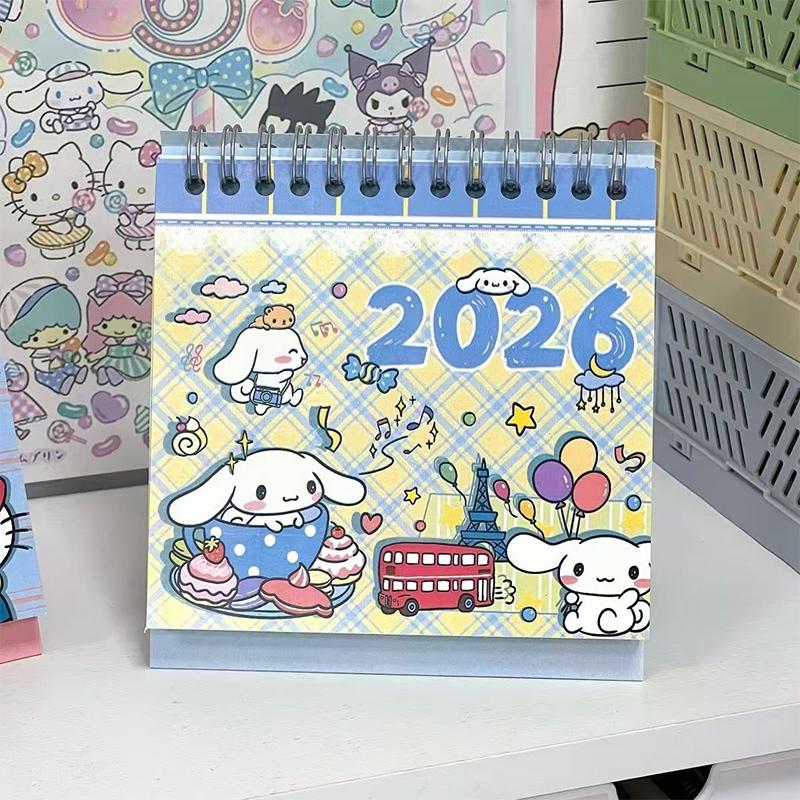 

Календарь настольный Hello Kitty 2026 Мультяшный Sanrio План Сообщение Настольные украшения Еженедельник Канцелярские товары Офисные принадлежности