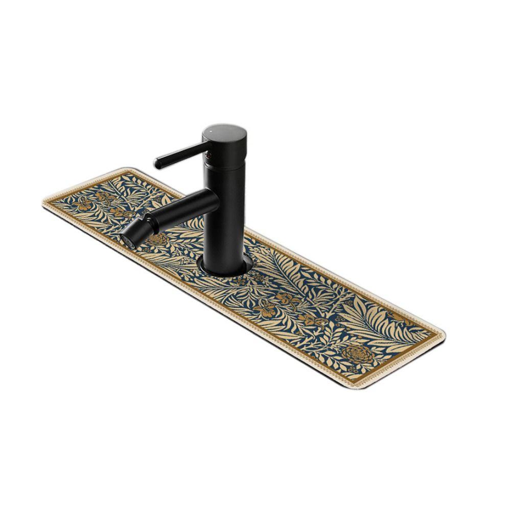 Non slip Countertop Protection Mat Sink Splash Guard Faucet Mat Absorbent Pad Faucet Drain Pad