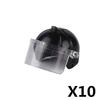 Military Soldier Figure Helmet Building Block Motorcycle Racing hat Cape cap Building Block Weapon Accessories Gift Toy Kid J052