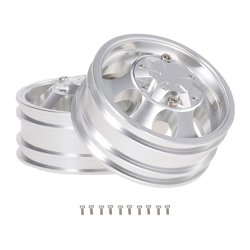 1Set/2Pieces RC Front heel for Rim Aluminum Alloy Beadlock heel Hub Heavy Duty Bearing Spare Part for 1:14 Tamiya ac