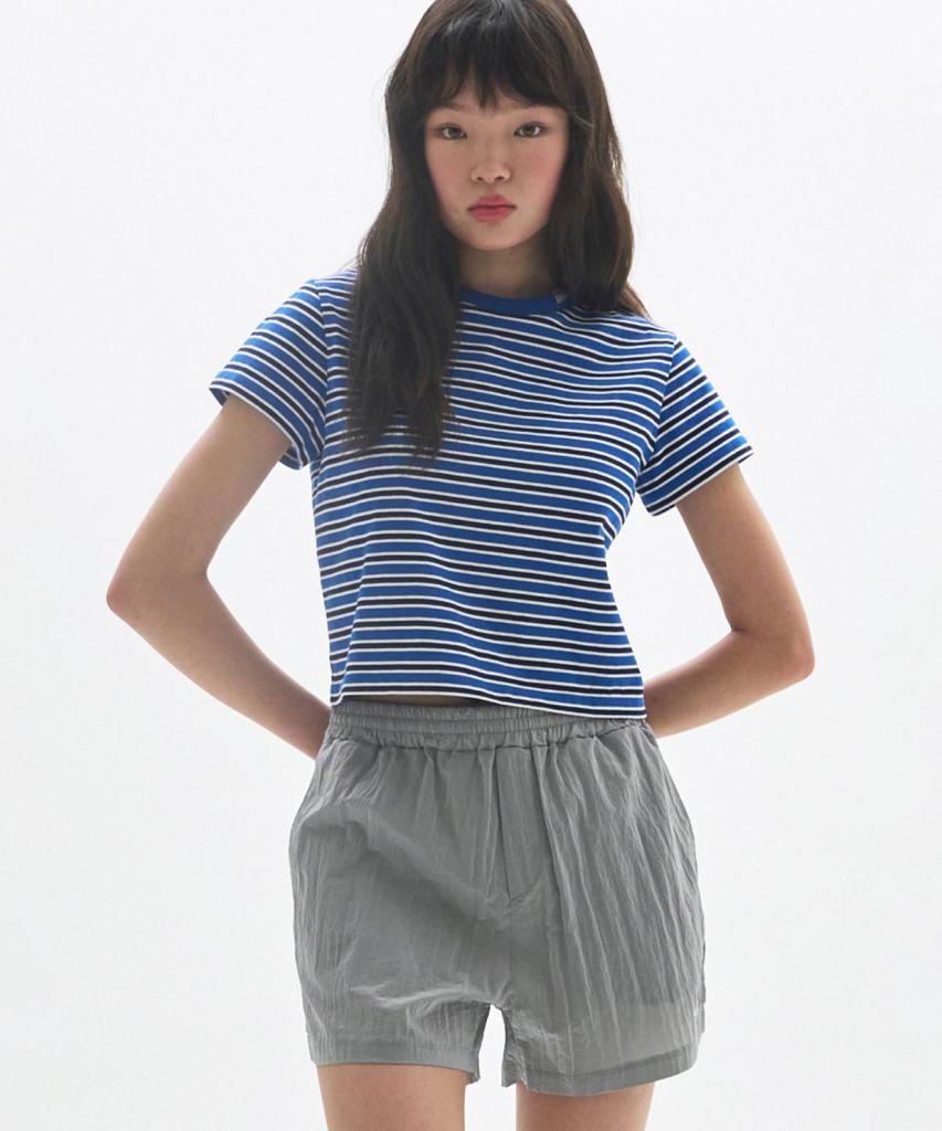 MOONSUN M.C Stripe Baby T-Shirt / Blue Stripe