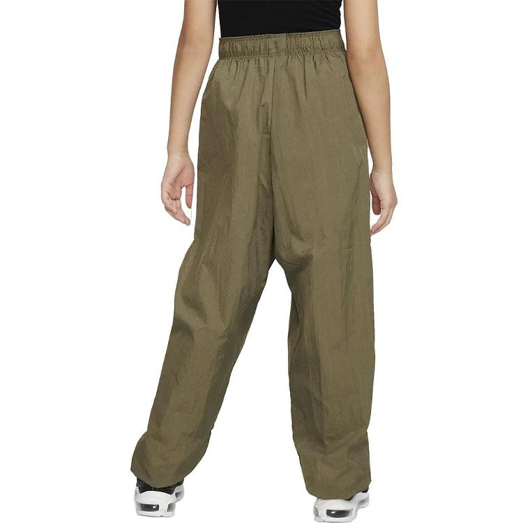 Nike Kids Knitted Sports Pants Color Block Drawstring Loose Kids pants Brown FB1269-222