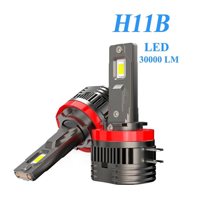2PCS H11B LED Headlight Bulb Turbo 80W 30000LM Low  High  6000K White For Ford Fiesta Kia Hyundai Plug And Play-M53K