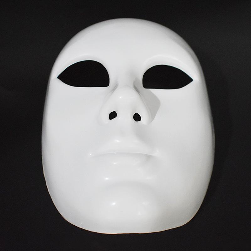 Maska na twarz DIY Pusta Biała Cosplay Rysowana Ręcznie Pogrubiona Plastikowa Maska Karnawałowa Maskarada Halloweenowe Kostiumy Akcesoria