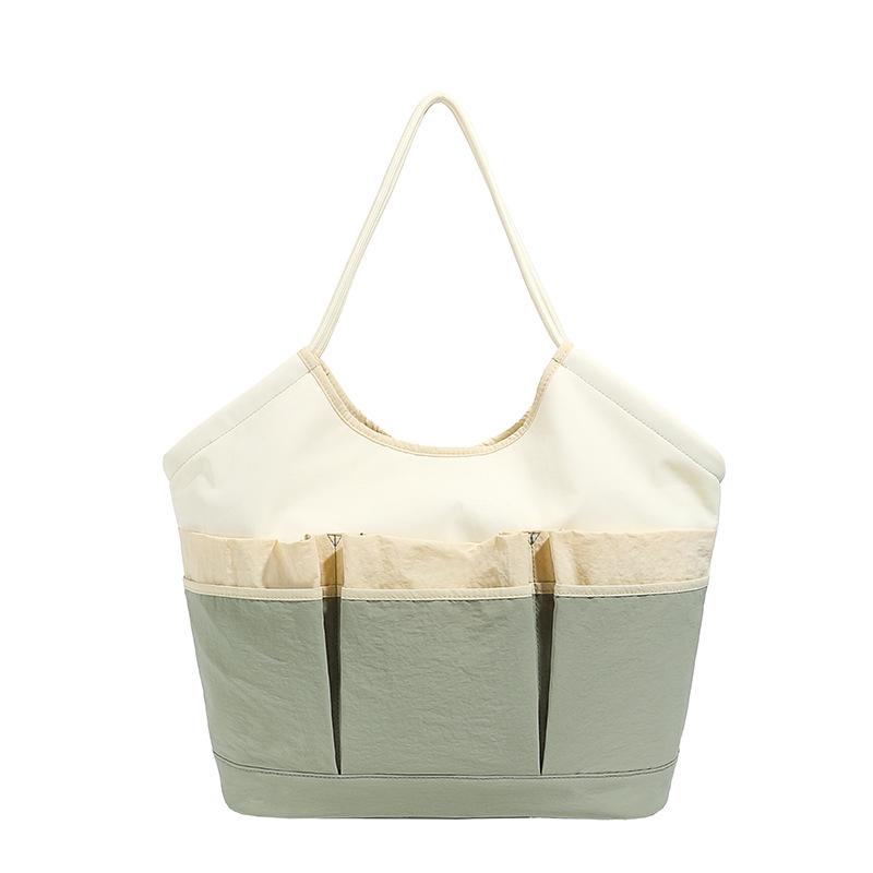

Women s Large Capacity Colorblock Tote Bag - Lightweight Shoulder Bag for Work and Maternity