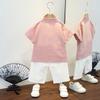 Children's Summer Models of Foreign-style Hanbok Boys Chinese Style Cotton Linen Short-sleeved Tang Suit Baby Thin Section of Chinese Ancient Costume