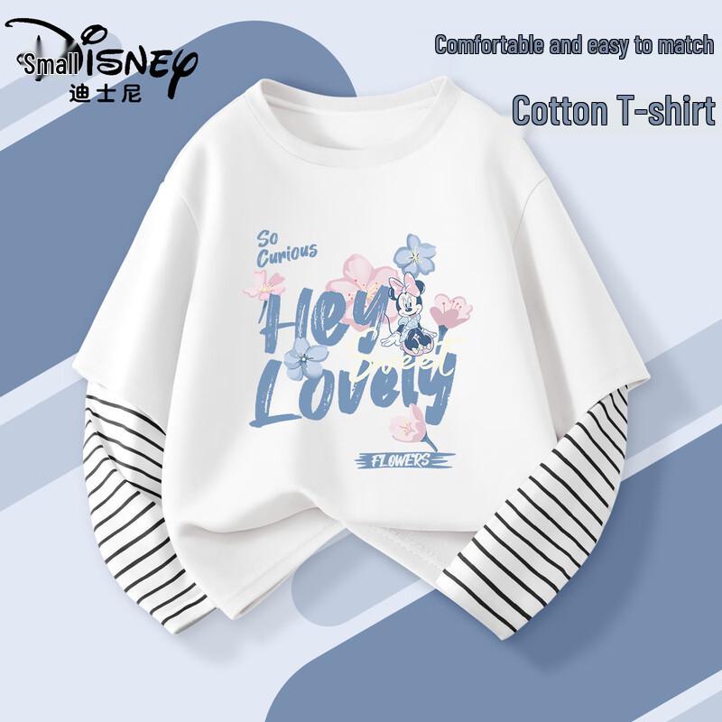 Disney Girls Faux Two-Piece Long Sleeve T-Shirt 130
