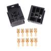 2Sets 5Pin Poles Automotive Relay Base Holder Socket With Mounting Bracket For Relays 3334485008 Djj7054Y-6.3-21
