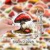 50 Cute Waterproof Watercolor Mushroom Stickers - Creative Decorative Stickers for Suitcases & Computers