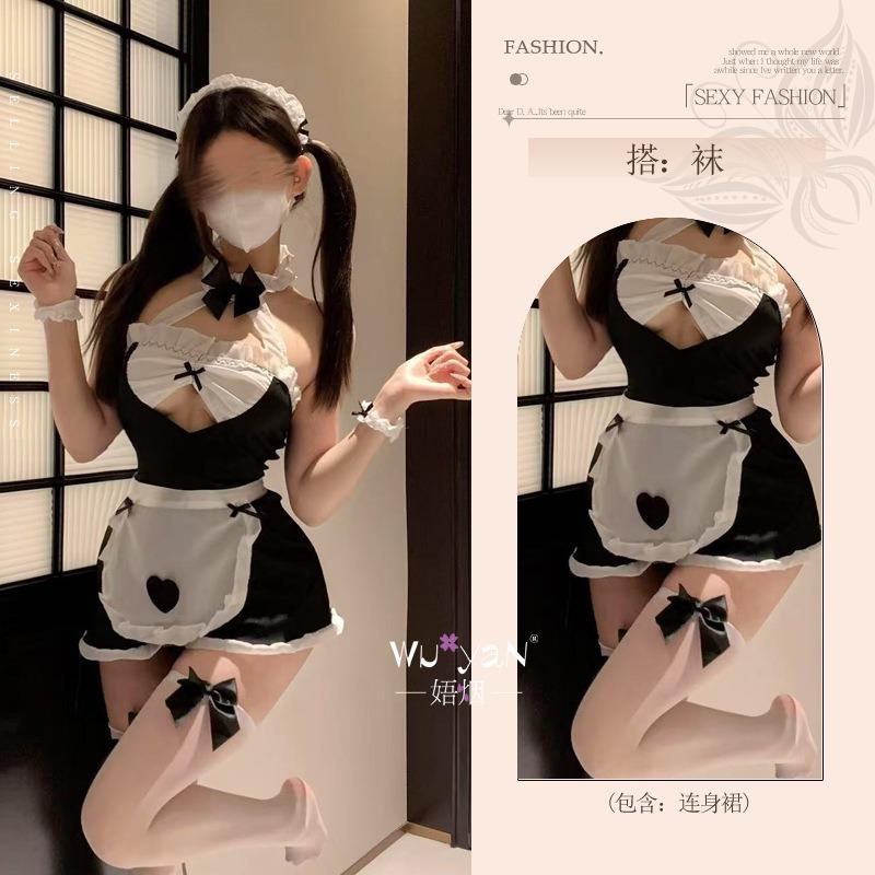 Sex underwear free fun female abstinence maid outfit sexy pajamas qqny uniform pajamas fun