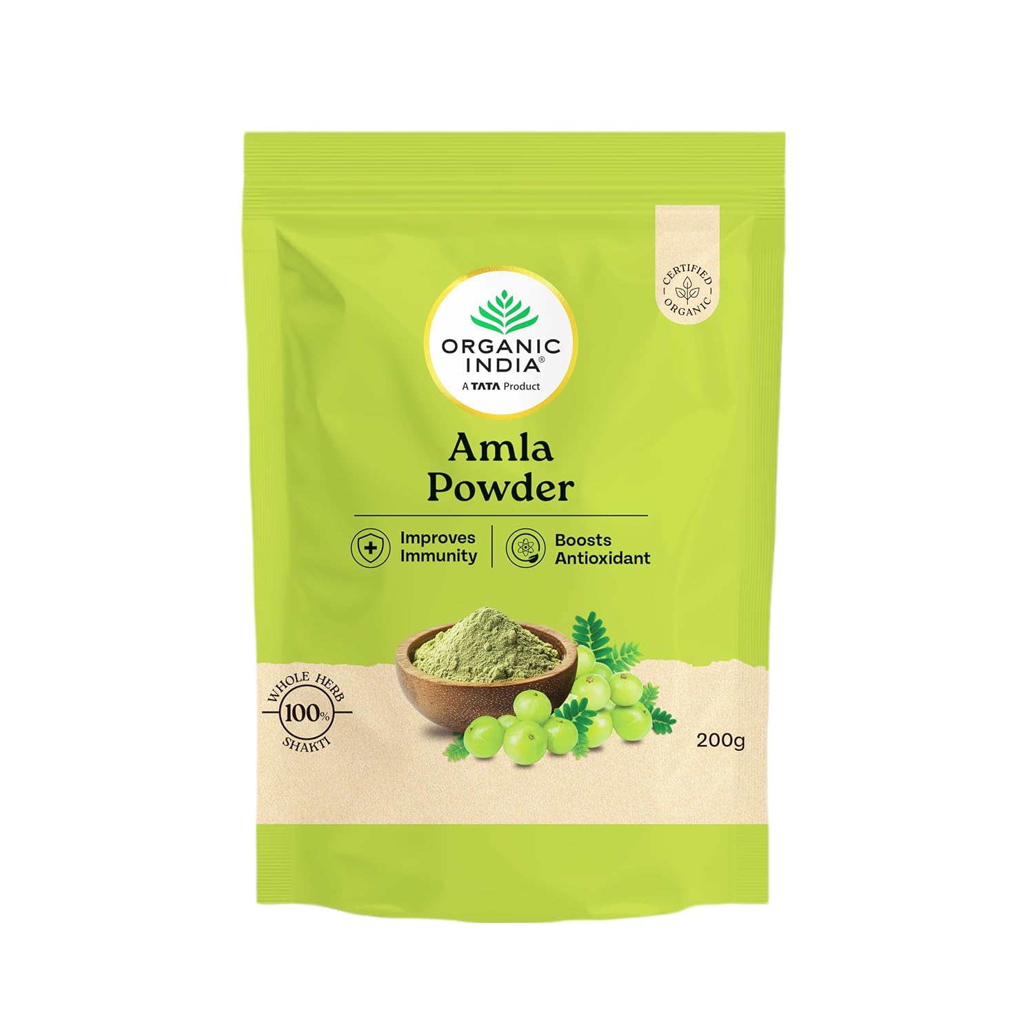 Organic India Amla Powder 200g Pouch | Immune Support, Digestive Wellness & Daily Vitality