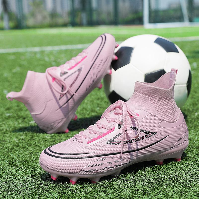 New Men'S Broken Nail Football Shoes Outdoor Training Game Sports Shoes Non-Slip And Wear-Resistant Professional High-Top Sneakers