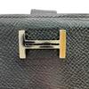 HERMES Bean leather Card Case black leather unisex Used