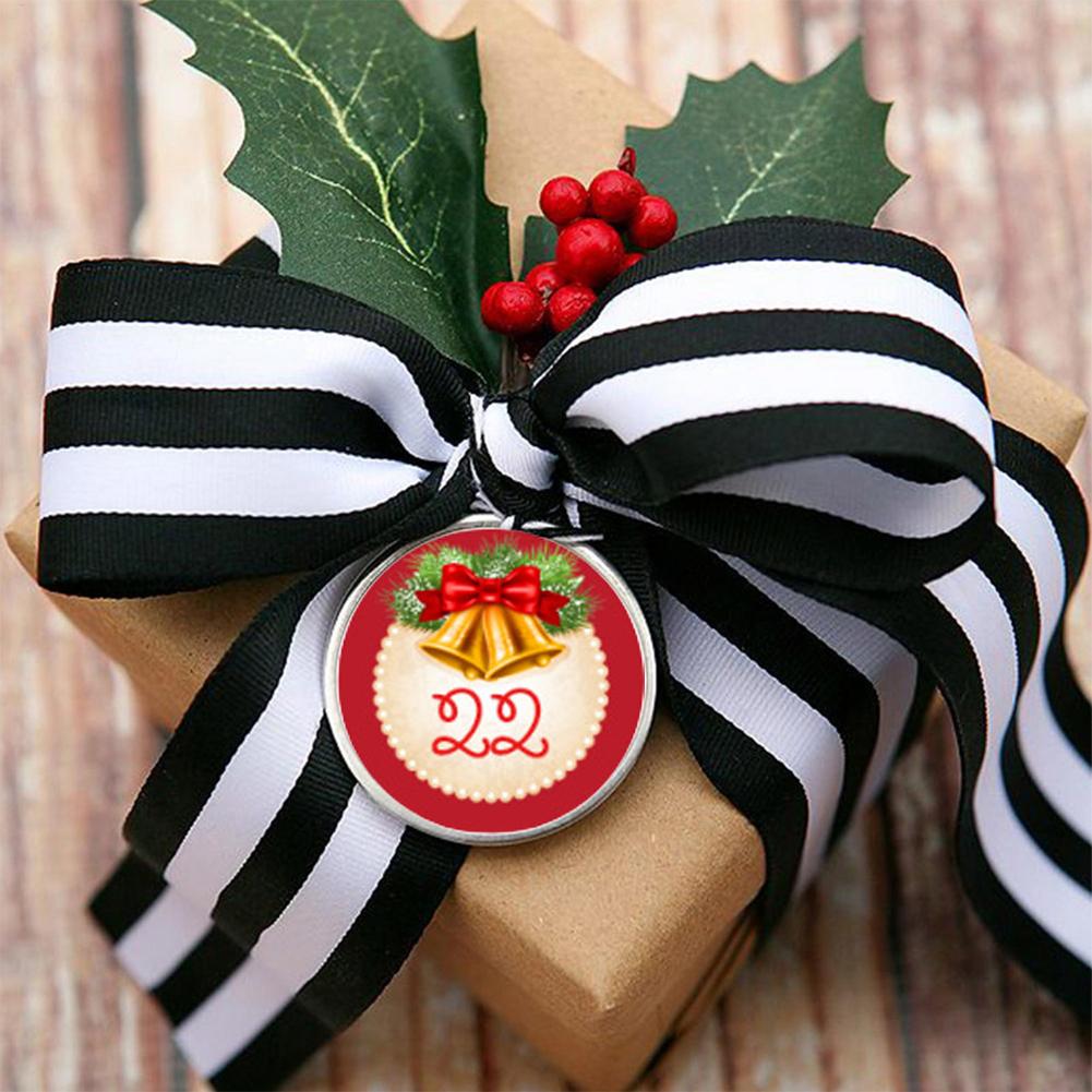 1-24 Christmas Advent Calendar Number Paper Stickers DIY Gifts Baking Package Envelope Stationery Xmas Party Seal Label Stickers