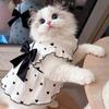 Spring/Summer Cat Dress: Leashable Plush Doll, Bow Tie, for Devon Rex & Hairless Cats