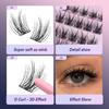 6D DIY Lash Extension Kit, 140 Pcs Cluster Lashes with Tweezers & Glue, Reusable Natural False Eyelashes for Women, Beginner-Friendly