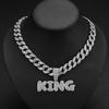 KING Letter Pendant Street Personalized Design Letter Cuban Chain Jewelry Jewelry