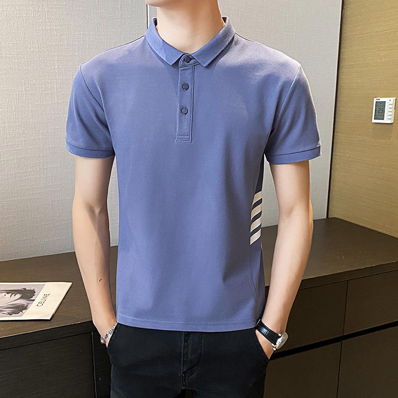 Short Sleeve Korean Thin Solid Color Men 'S Casual Summer Polo Shirt