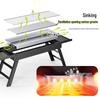 Huangchi Portable Stainless Steel Charcoal BBQ Grill with Storage
