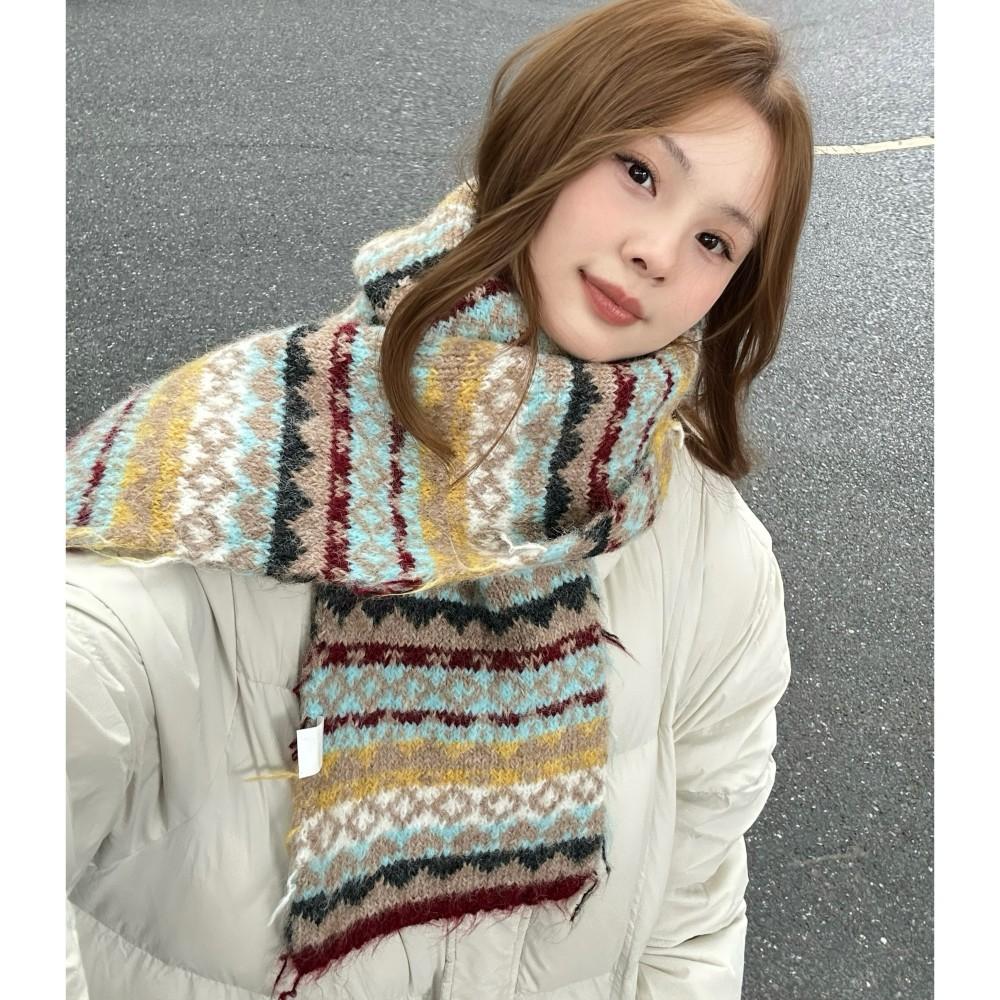 Women Soft Solid Color Scarf Warm Thick Plush Shawl Casual Autumn Winter Fashion Neck Scarf For Daily Outdoor