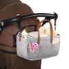 Babybleieveske Organizer Filtmateriale Stor Kapasitet Justerbar Plassoppsett Funksjonell Babyutstyrsorganisator