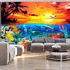 Ocean Art Tapestry Dream Sea World Wall Hanging Bedroom Decor Psychedelic    Curtain Background Room