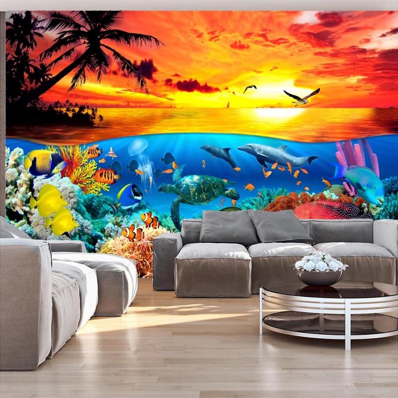 Ocean Art Tapestry Dream Sea World Wall Hanging Bedroom Decor Psychedelic    Curtain Background Room