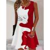 Sleeveless 3d Animal Printed Street Hip Hop Ladies Casual Dress