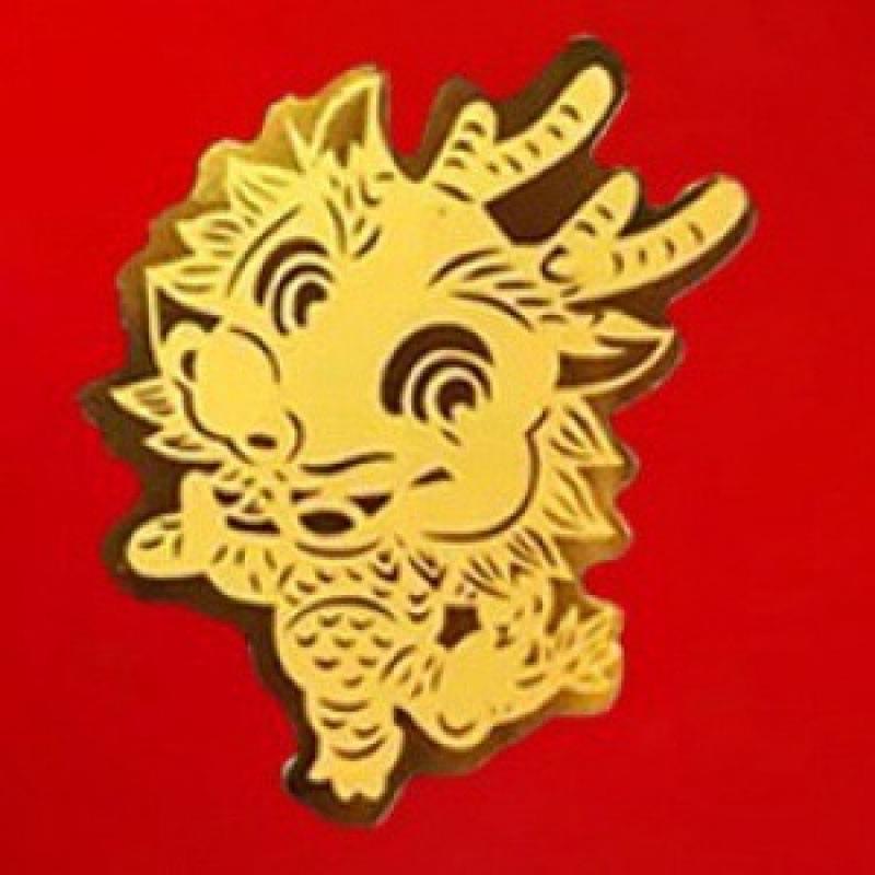 Pure Gold Fortune Maneki-neko and Pixiu Wealth God Phone Sticker Omamori