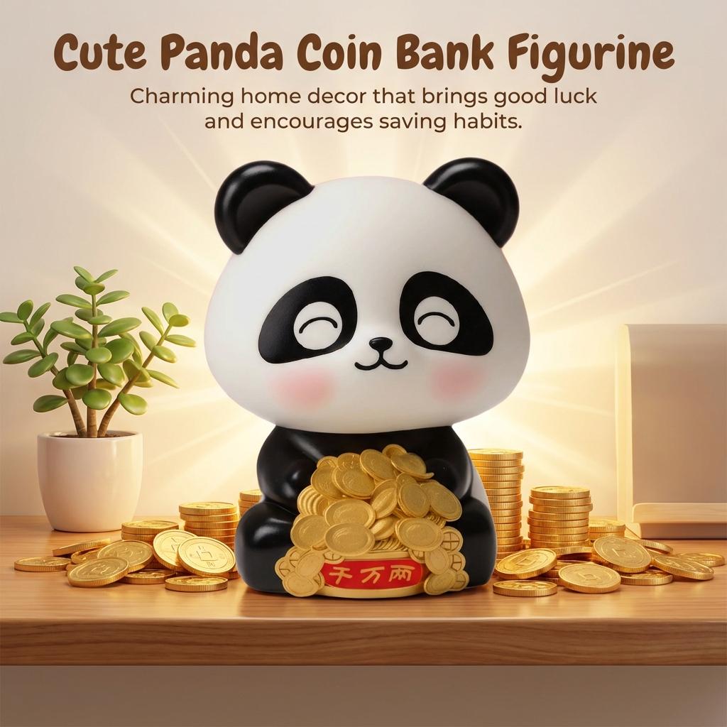 Solar Powered Panda Car Decoration with Nodding Feature for Dashboard or Office Desk