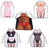 Funny Sexy Apron Kitchen Digital Printed Cooking Barbecue Dinner BBQ Uniform