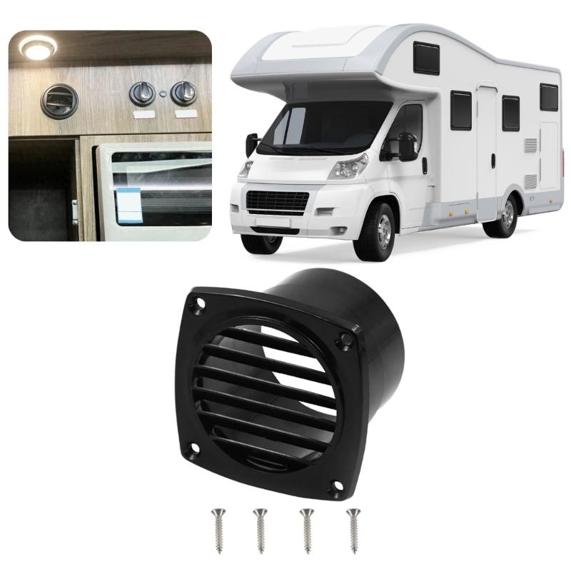 Air Outlet Boat Vent Louvered Grille Hose Vent with Mounting Screws Universal Marine Replacement Air Hose Thru Vent