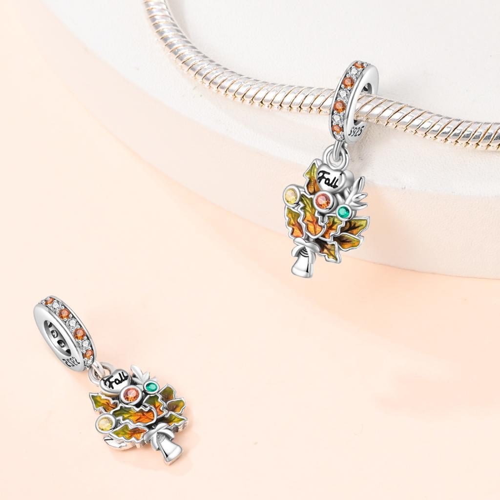 New In Harvest Season Pumpkin Charms Beads Fits Original Bracelet Copper Women Necklace Diy Charms Fine Jewelry Gifts