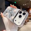 For IPhone 17 Air 16 15 14 13 12 Pro Max Transparent Epoxy Silicone Back Cover Capa Luxury Glitter Butterfly Clear Phone Case