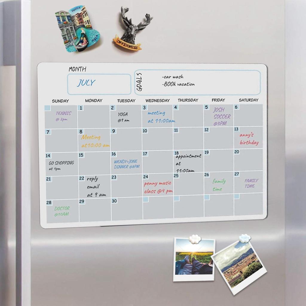 M-Modern-A3 Magnetic Whiteboard Dry Erase Calendar Set Whiteboard Weekly Planner For Refrigerator Fridge Kitchen Home 17X12 Inch